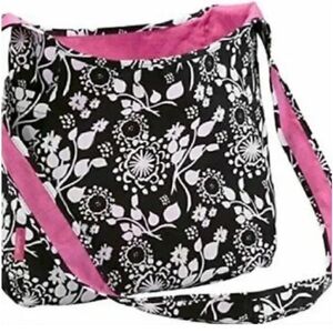 Thirty One Reversible Floral Black and Pink Women's Bag
